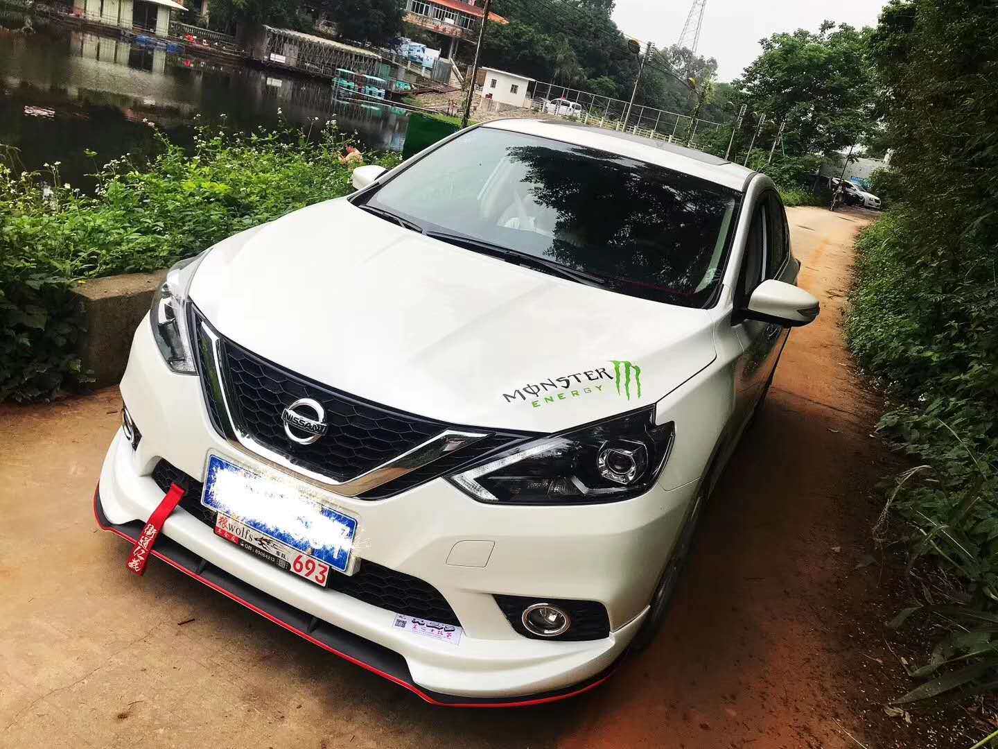 适用于16-18款日产新轩逸改装大小包围前唇前铲前杠后唇侧裙尾翼