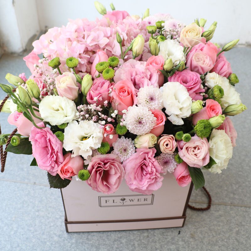 浙江义乌南马横店花店手提花篮生日鲜花速递同城开业乔迁花篮