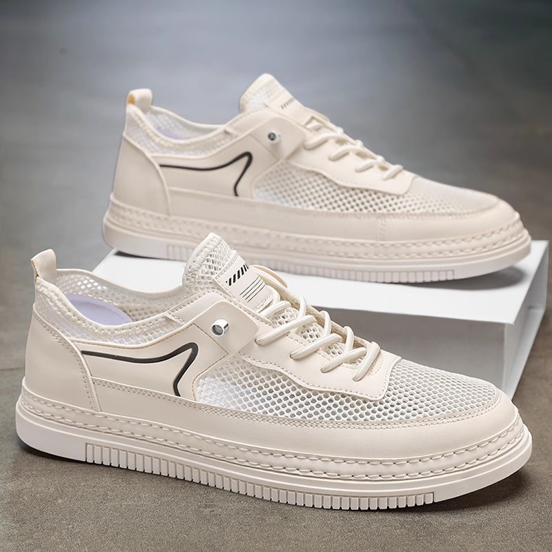 镂空板鞋男士软底轻便帆布鞋