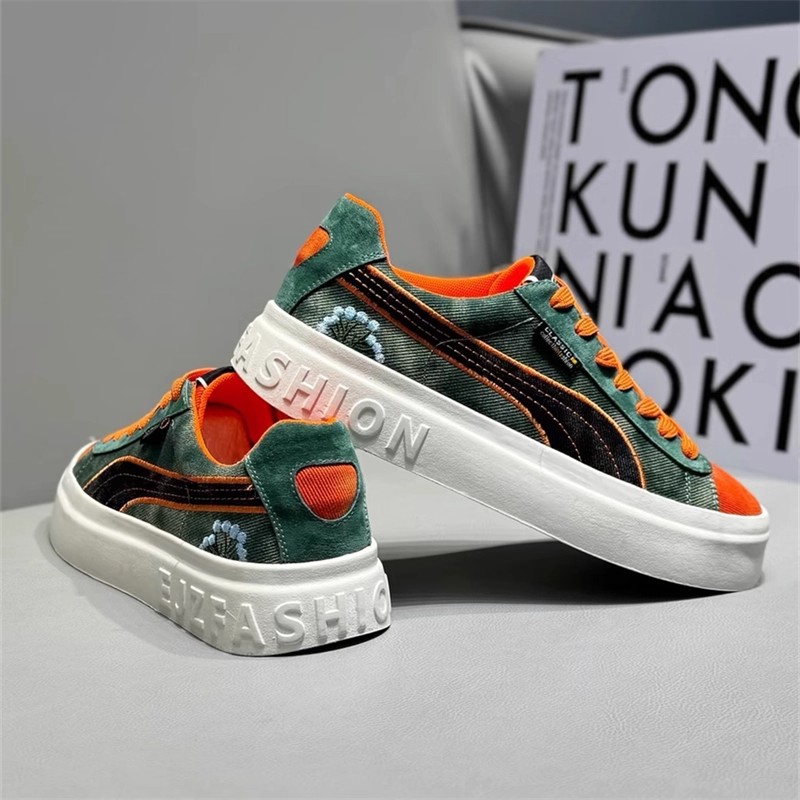 系带软底平底皮面轻便时尚板鞋