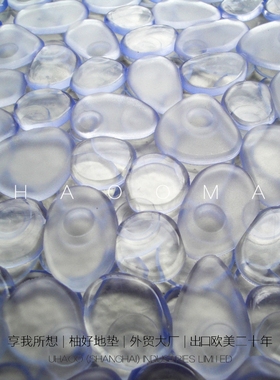 Yoo白玉石/外贸浴室淋浴房洗澡防滑毯卫生间厨房地垫带吸盘欧式