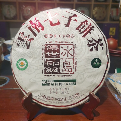 印级冰岛普洱生茶 357克 2022年