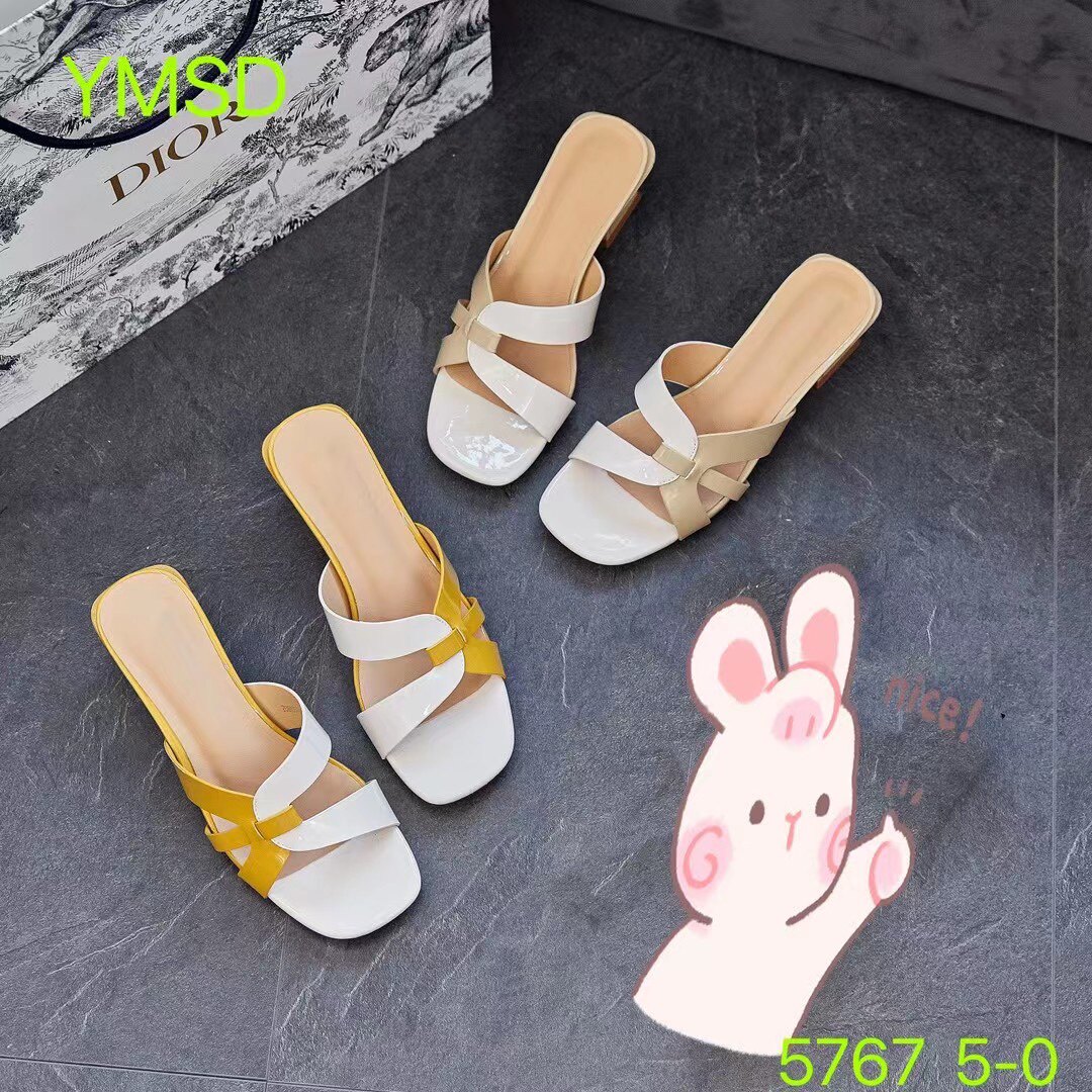 2023年y62m62s62d夏季新款韩版拼接撞色时尚大方百搭款中底跟凉