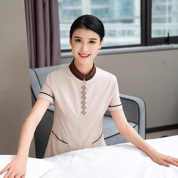 品质保洁工作服女款夏季短袖酒店客房服务员物业清洁保洁服