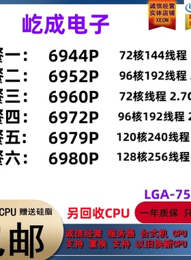 Intel/英特尔 xeon 6944P 6952P 6960P 6972P 6979P 6980P 7529针