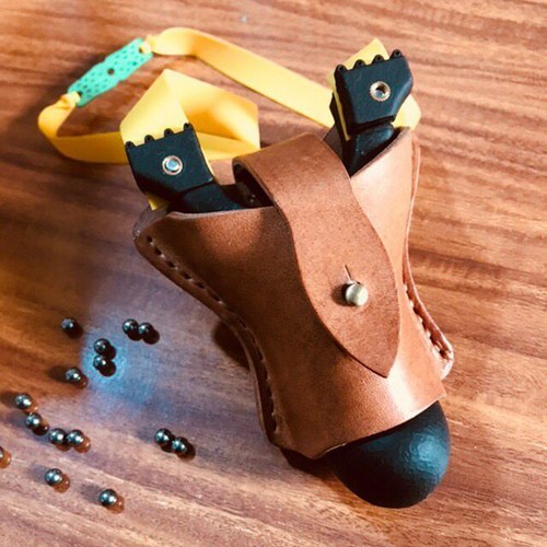 牛皮手工户外穿钢珠包可定制腰带