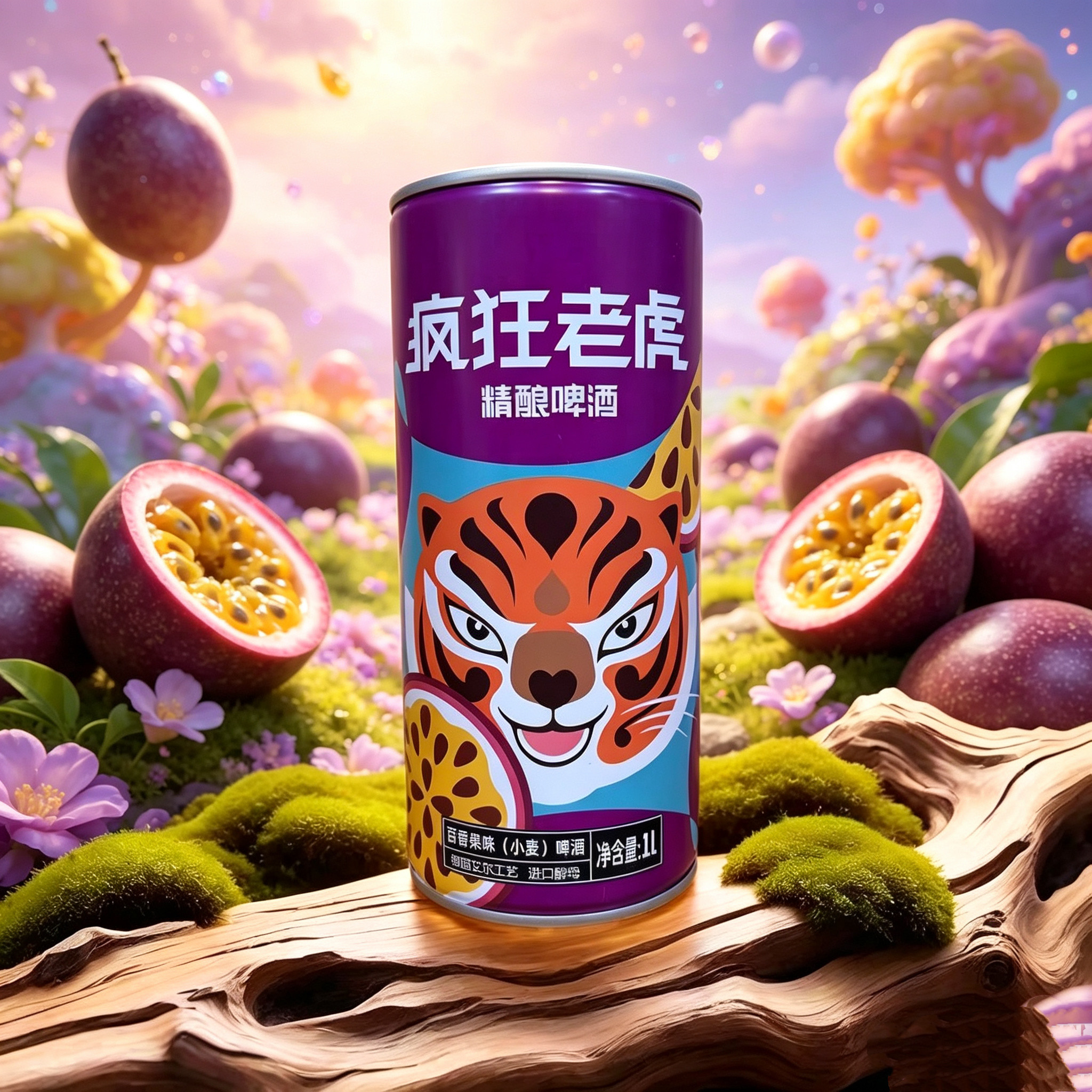 【疯狂老虎】平口款精酿原浆优级白啤酒黑啤1L*6罐德国艾尔工艺