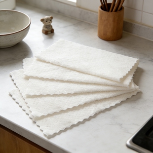 适用索邦洗脸巾夹布拖把专用波浪边吸水抹布不掉毛家用清洁毛巾