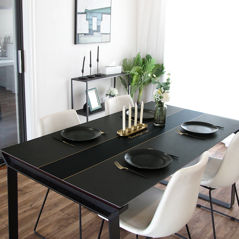 现代简约皮革餐桌垫pvc免洗垫
