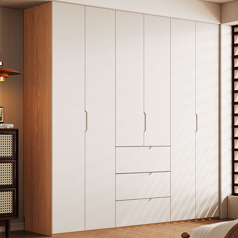 广东佛山2025年新款橡木家用卧室大小户型全实木衣柜纯白色奶油风,住宅家具,自由组合衣柜,淘宝优惠券,粉丝福利购,淘宝优惠卷