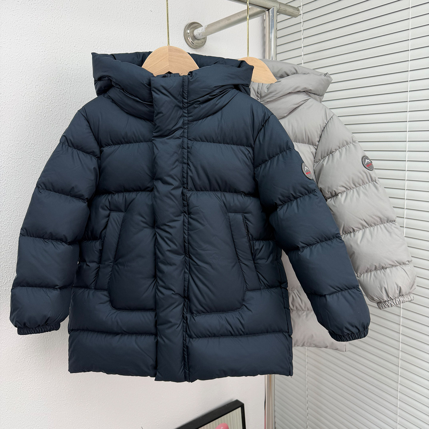 男女童加厚连帽90白鸭绒羽绒服