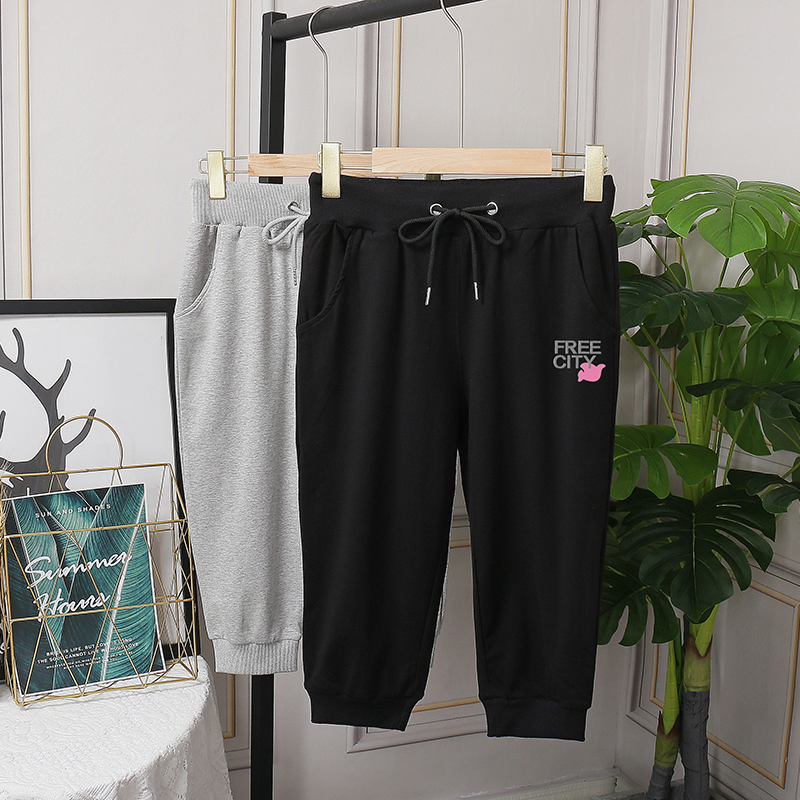 运动短裤女夏2025新款宽松ins潮七分裤薄款纯棉中裤外穿休闲裤子