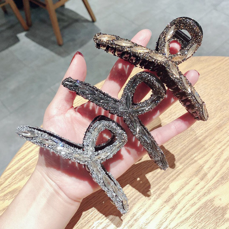 欧美水钻发夹女水晶大号发抓简约洗脸化妆旅行发卡盘头发爪头饰