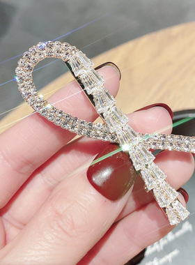 水钻发夹女水晶锆石创意鸭夹刘海碎发侧边夹欧美法式发卡潮发饰品