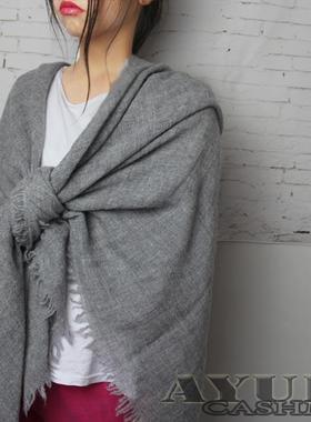 气质款 唯美中厚四边穗 CASHMERE山羊绒围巾披肩大方巾女秋冬三角