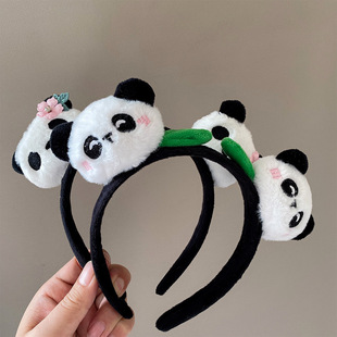 卡通发箍可爱超萌团团圆圆小熊猫发饰压发洗脸搞怪搞笑少女头饰