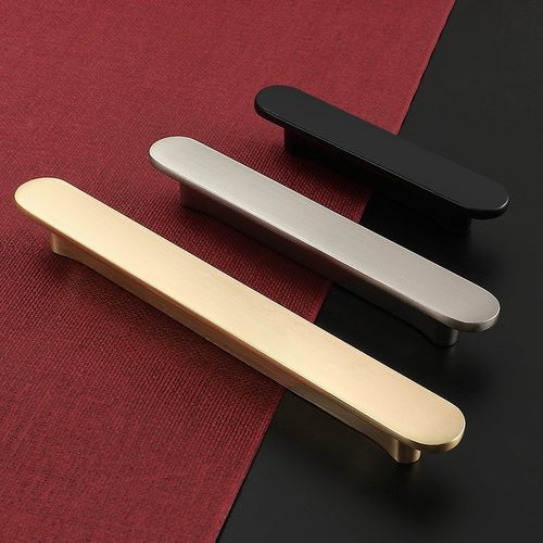 柜门简约拉手衣柜黑色抽屉