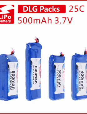富力电池Redzone lipo 25C 500mAh 3.7V JR插头DLG项目锂1S电池