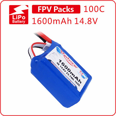 富力电池Redzone lipo 100C 1600mAh 14.8V 250穿越机电池4S锂电