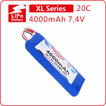 富力电池Redzone lipo 20C 4000mAh 7.4V  航模锂电池 2S电池