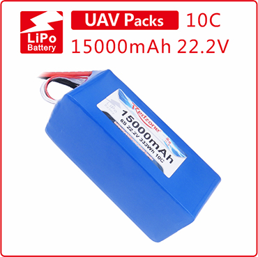 富力电池 Redzone lipo 10C 15000mAh 22.2V 长巡航安防电池组6S