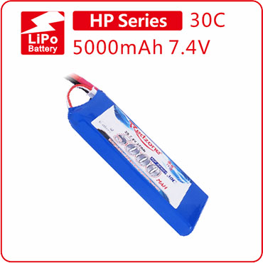 富力电池Redzone lipo 30C 5000mAh 7.4V航模锂电池2S XT90防打火