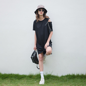 宽松拉链装 BELLYWEAR孕妇夏装 中长款 短袖 饰孕期长T裙 连衣裙时尚