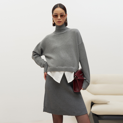 BELLYWEAR假两件叠穿风暖感上衣