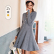 春季 连衣裙时尚 中长款 BELLYWEAR孕妇装 长袖 V领外出针织哺乳裙潮