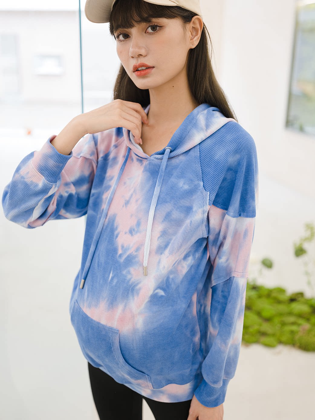 BELLYWEAR 출산 운동복 가을 새로운 패션 캐주얼 느슨한 긴팔 겉옷 가을 임신 탑