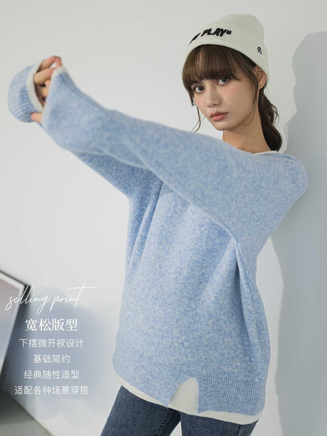 BELLYWEAR 출산 착용 가을 스웨터 패션 겉옷 느슨한 라운드 칼라 컬러 풀오버 새로운 따뜻한 탑