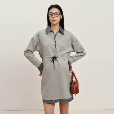 BELLYWEAR假两件拼接连衣裙短款