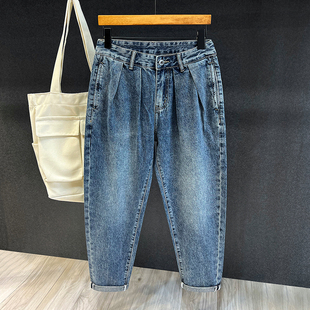 子男士 休闲长裤 牛仔裤 百搭宽松老爹裤 潮 时尚 高级品质感锥形哈伦裤