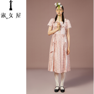 淑女屋官方旗舰店茉莉的恋爱茉莉蝴蝶结连衣裙仙女裙甜美田园风