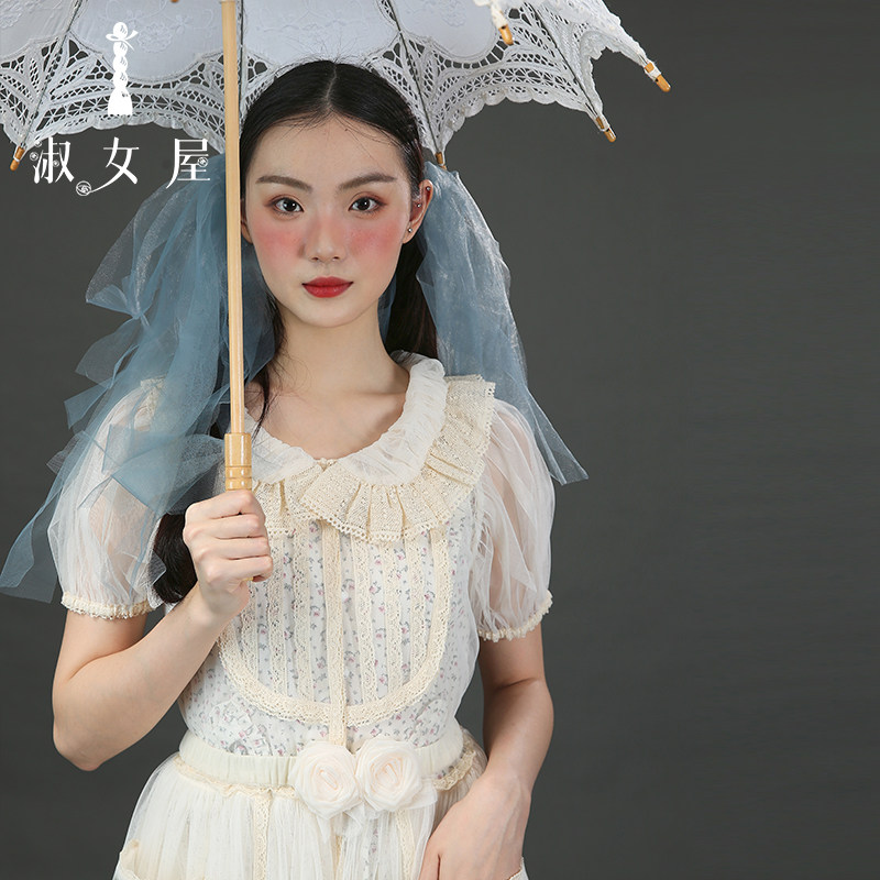 淑女屋官方旗舰店纯色玫瑰花立体百搭雪纺网纱修身束腰饰腰带
