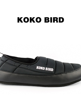 日系棉拖鞋男冬季外穿防滑橡胶底加绒踩屎感居家面包鞋包跟棉鞋女