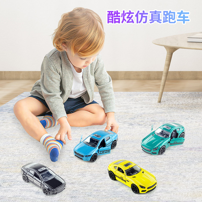 仿真跑车模型回力合金小汽车男孩合金车/玩具仿真车/