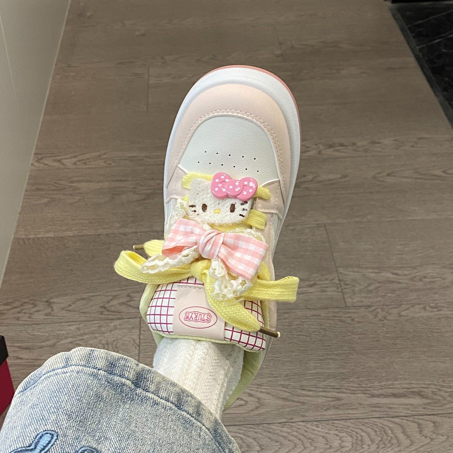 爆改小众原创Kitty丑萌休闲鞋女2025夏季新款厚底可爱时尚小白鞋,运动鞋new,运动休闲鞋,淘宝优惠券,粉丝福利购,淘宝优惠卷