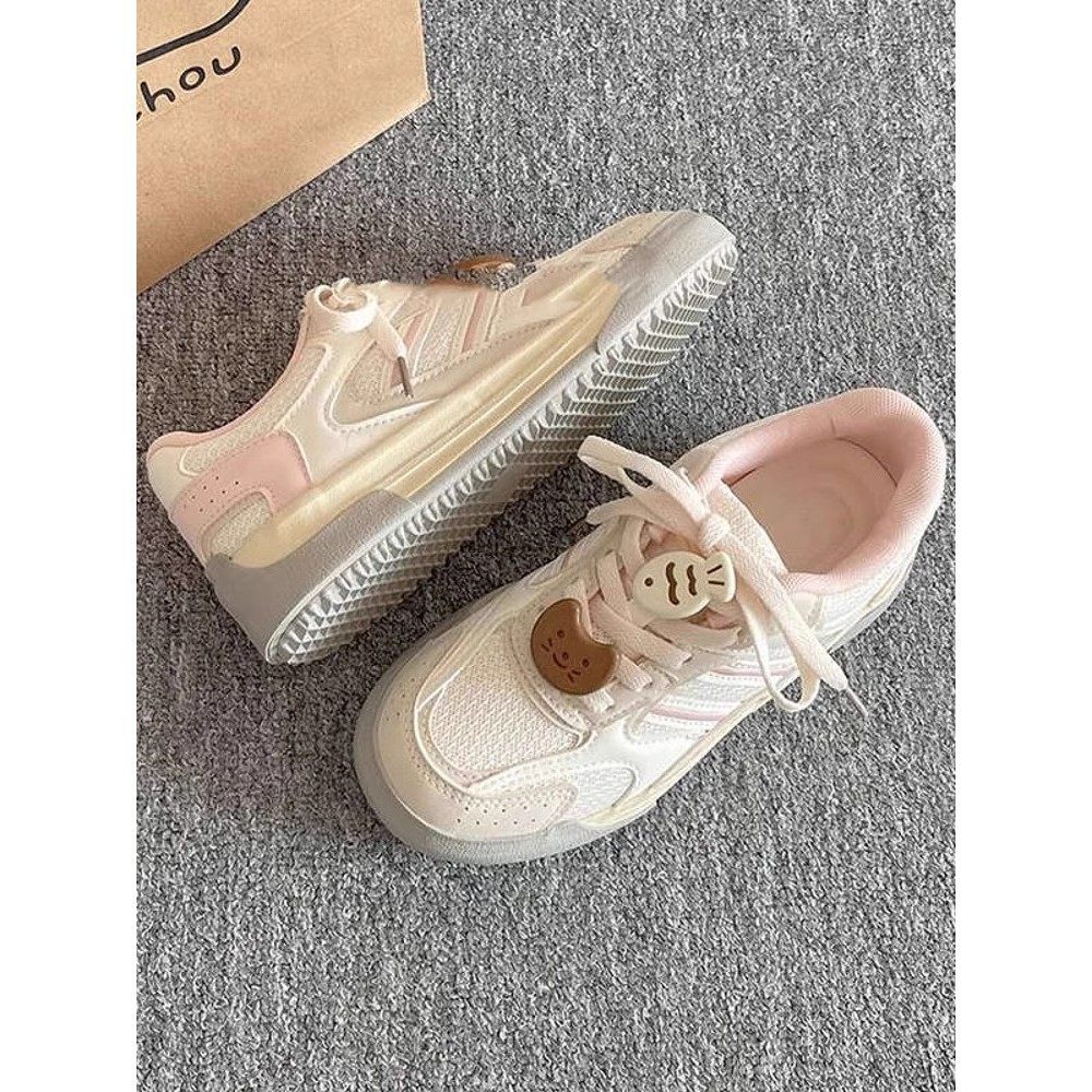 多巴胺厚底网面鞋女款2025年春夏新款百搭休闲板鞋卡通运动女鞋,运动鞋new,运动休闲鞋,淘宝优惠券,粉丝福利购,淘宝优惠卷