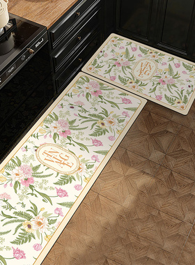 橙色回忆-美式厨房防滑防油污地垫吸水速干硅藻泥专用地毯脚垫