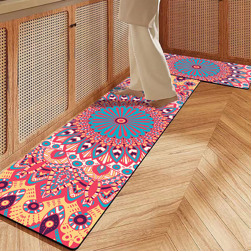 民族风厨房专用地垫吸水速干防油可擦免洗门口硅藻泥耐脏防滑脚垫,居家布艺,厨房地垫,淘宝优惠券,粉丝福利购,淘宝优惠卷