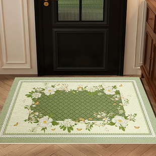 入户门长方形丝圈防尘脚垫春夏高颜值蹭土防滑门垫大门口地垫