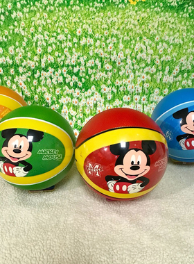 正版迪士尼哈哈球米妮米奇拍拍球蓝球儿童小皮球幼儿园专用