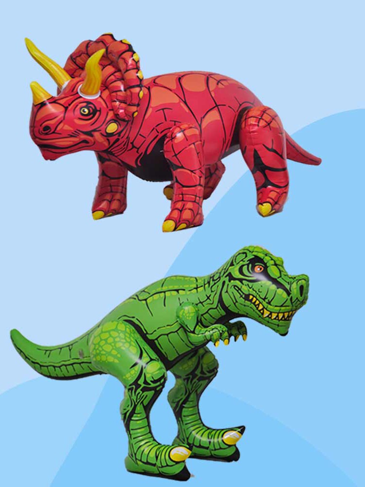 爆款三角龙恐龙充气玩具益智早教派对装饰生日布置-瑞德