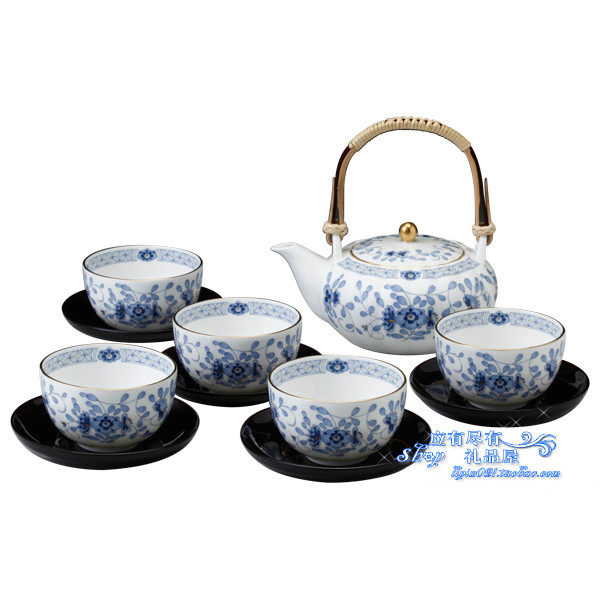 日本原装进口正品NARUMI鸣海创意骨瓷日式茶具茶壶茶杯碟礼盒套装