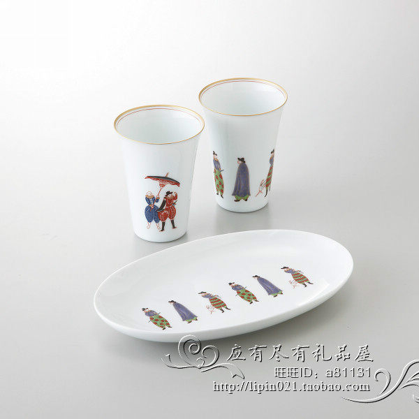 日本原装进口香兰社陶瓷器餐具杯子水杯茶杯长托盘茶壶盖碗多选