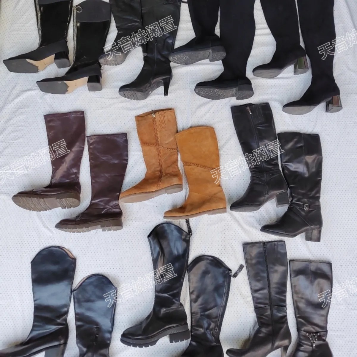闲置二手长筒靴骑士靴过膝靴高跟平底皮面绒面二手女鞋,女鞋,时装靴,淘宝优惠券,粉丝福利购,淘宝优惠卷
