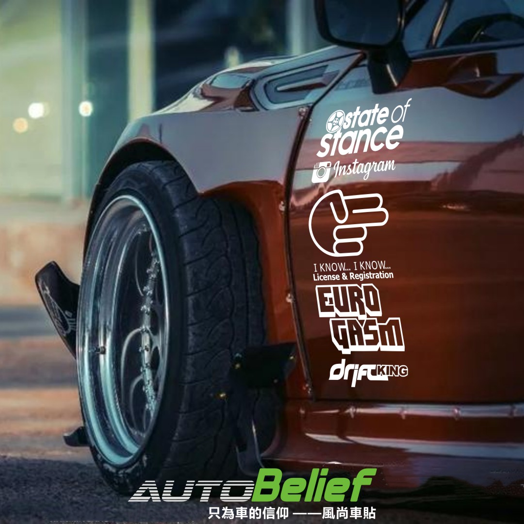 车门贴纸logo套标海外JDM车贴