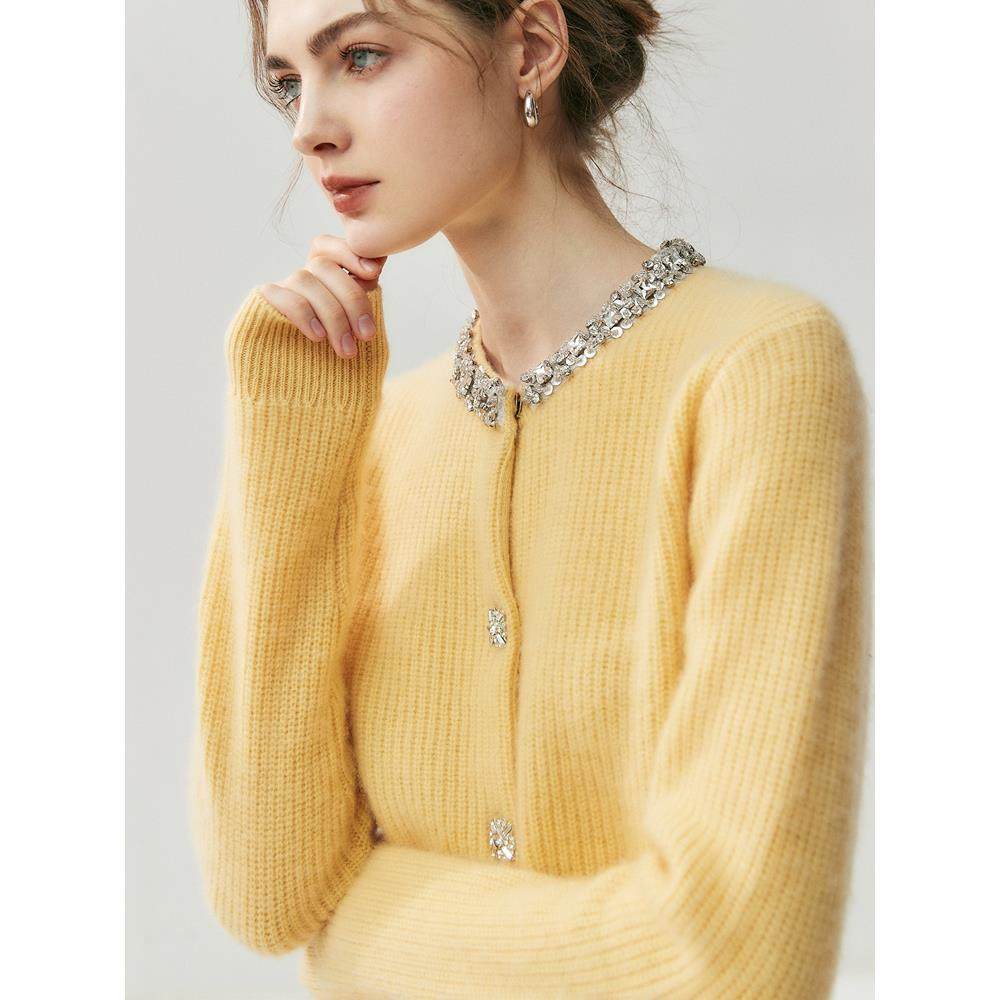 2025新款韩版山羊绒衫女圆领宽松针织开衫毛衣打底衫百搭外套上衣,女装/女士精品,羊绒衫,淘宝优惠券,粉丝福利购,淘宝优惠卷