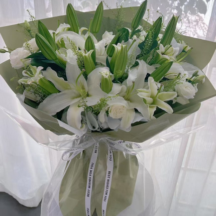 混搭花束香水百合花束上海鲜花速递同城生日送花店当天小时达
